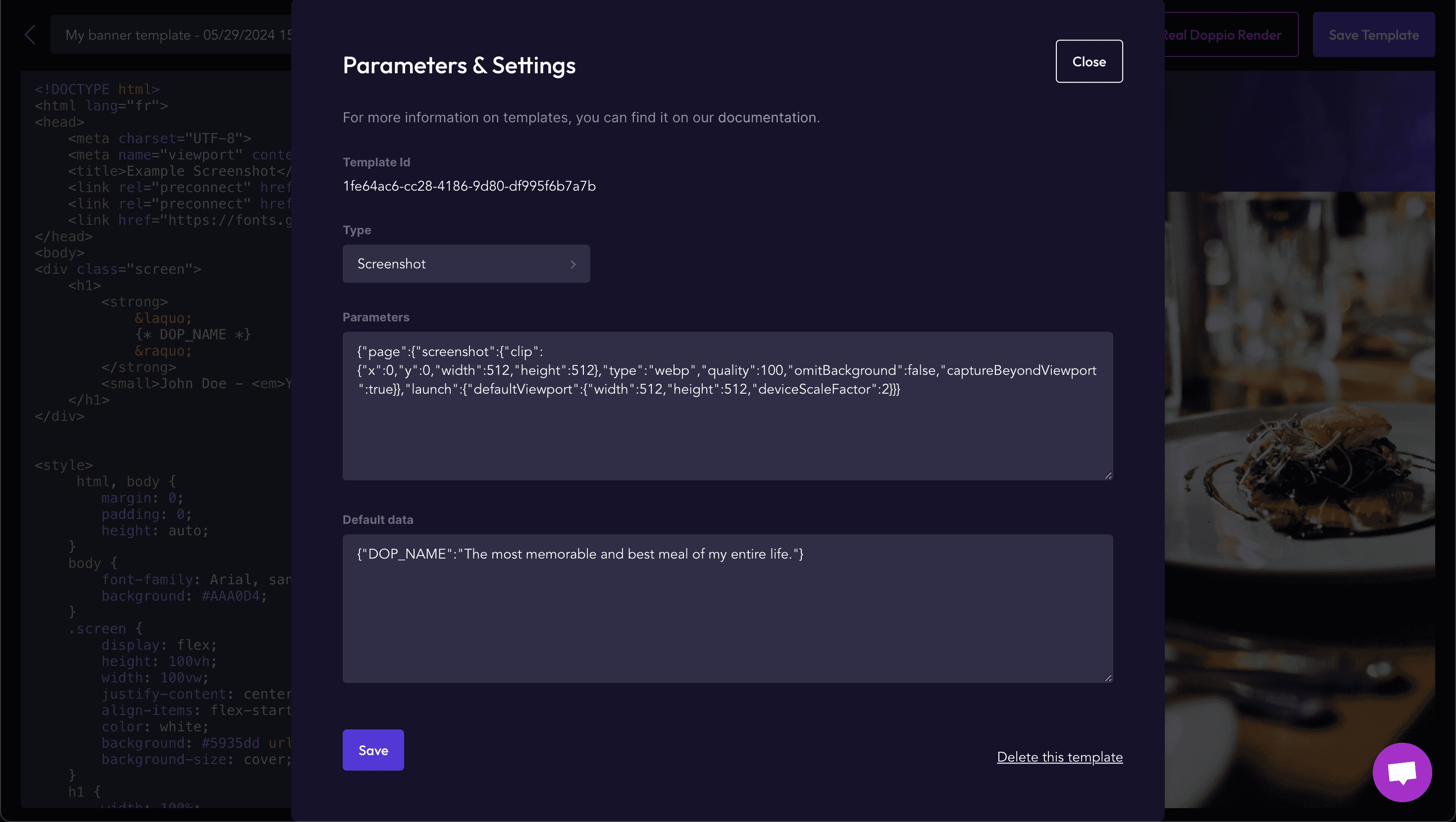 Generated banner result