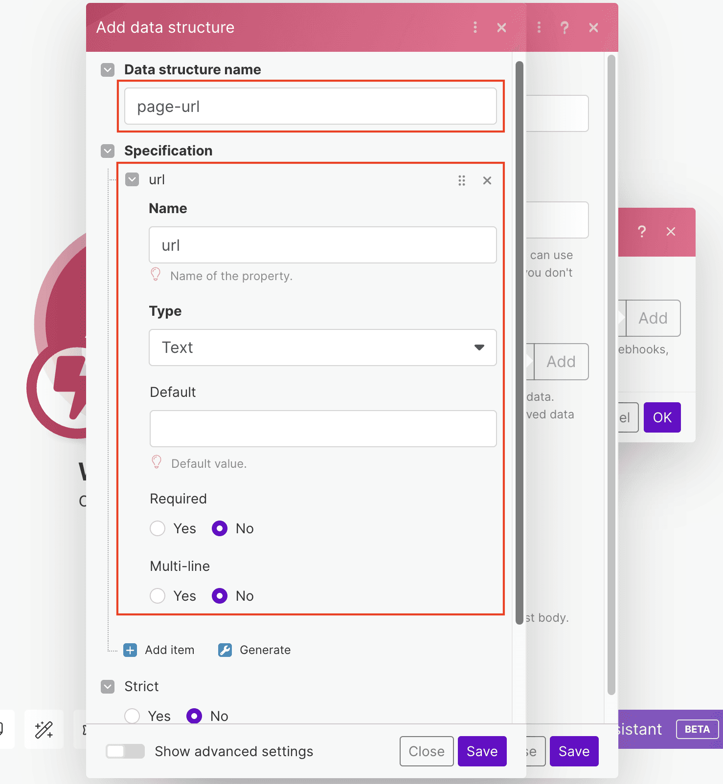 API response